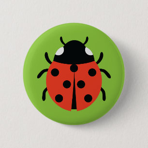 Bóton Redondo 5.08cm Ilustração Ladybug
