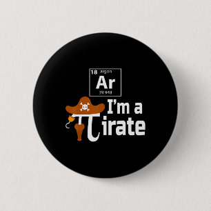 Bóton Redondo 5.08cm I'm A Pirate Funny Pi Pun Science 14 3.14