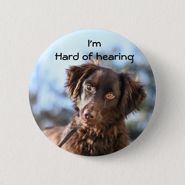 Bóton Redondo 5.08cm I'm hard of hearing badge (Frente)