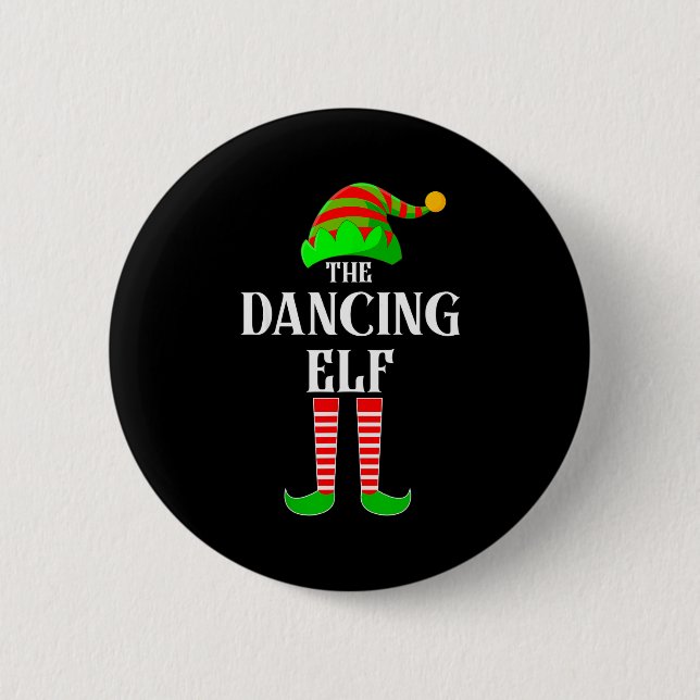 Bóton Redondo 5.08cm I'm The Dancing Elf Family Matching Costume Christ (Frente)