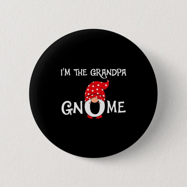 Bóton Redondo 5.08cm I'm The Grandpa Gnome Funny Christmas Gnome  (Frente)