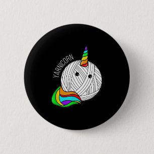 Bóton Redondo 5.08cm Imagem de Arte em Arte Engraçado - Yarn Horn Croch