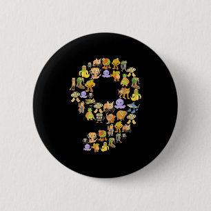 Bóton Redondo 5.08cm Imagem do Brainrot Itália 9ª Festa de aniversário 