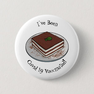 Bóton Redondo 5.08cm Imagem do desenho do bolo Tiramisu