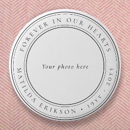 Bóton Redondo 5.08cm Imagem Mínima Clássica do Funeral Elegante