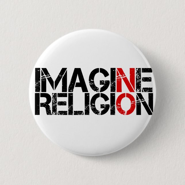 Bóton Redondo 5.08cm Imaginem Nenhuma Religião (Frente)