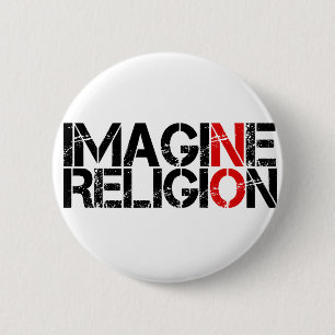 Bóton Redondo 5.08cm Imaginem Nenhuma Religião