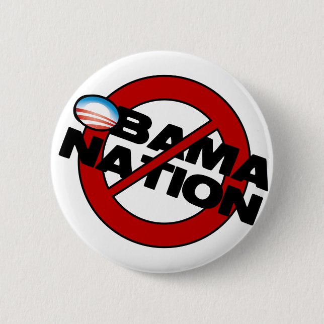Bóton Redondo 5.08cm Imbecil de ObamaNation (Frente)