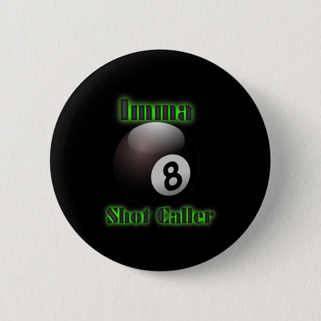 Bóton Redondo 5.08cm Imma Shot Caller Billiards Piscina Tee (Frente)