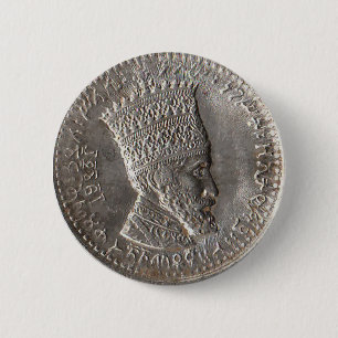 Bóton Redondo 5.08cm Imperador Selassie I Pin