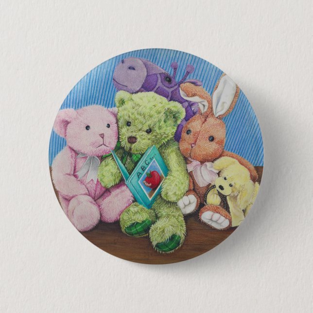 Bóton Redondo 5.08cm Impressão animal da arte do tempo do círculo do (Frente)