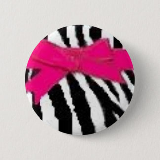 Bóton Redondo 5.08cm Impressão da zebra e botão do arco