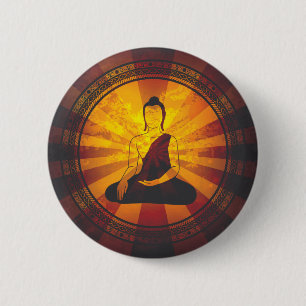 Bóton Redondo 5.08cm Impressão de Buddha do vintage