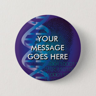 Bóton Redondo 5.08cm Impressão digital personalizada do DNA CSI