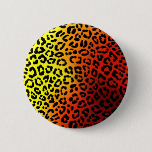 Bóton Redondo 5.08cm impressão do leopardo