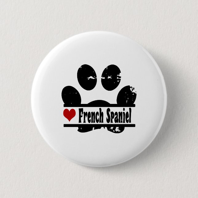 Bóton Redondo 5.08cm Impressão em Pata Espanhola Francesa (Frente)