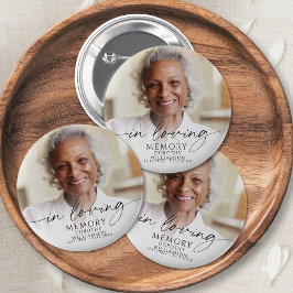 Bóton Redondo 5.08cm In Loving Memory Memorial Photo Personalized