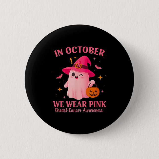 Bóton Redondo 5.08cm In October We Wear Nk – Breast Cancer Awareness  (Frente)