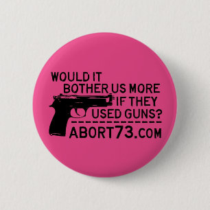 Bóton Redondo 5.08cm Incomodar-nos-ia mais se usaram armas? Abort73