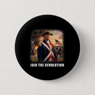 Bóton Redondo 5.08cm Incrível Revolução Patriótica Trump 2024 President
