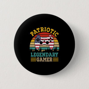Bóton Redondo 5.08cm Independência Americana do Gamer Legendário Patr