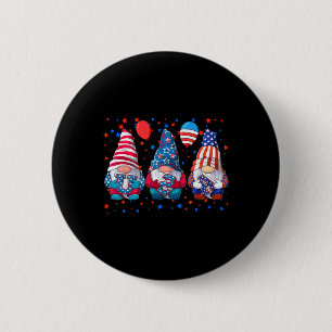 Bóton Redondo 5.08cm Independência De Bandeiras Americanas Cute Gnomos