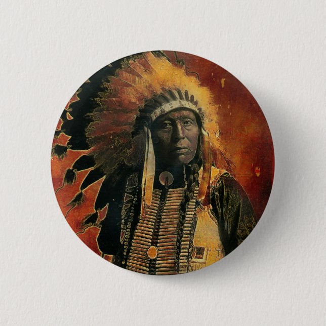 Bóton Redondo 5.08cm Indian_Chief (Frente)