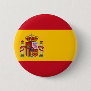 Bóton Redondo 5.08cm Indicador da Bandera de España Crachá do pino da
