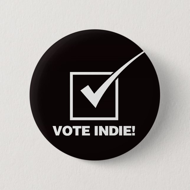 Bóton Redondo 5.08cm Indie do voto - sólido (Frente)