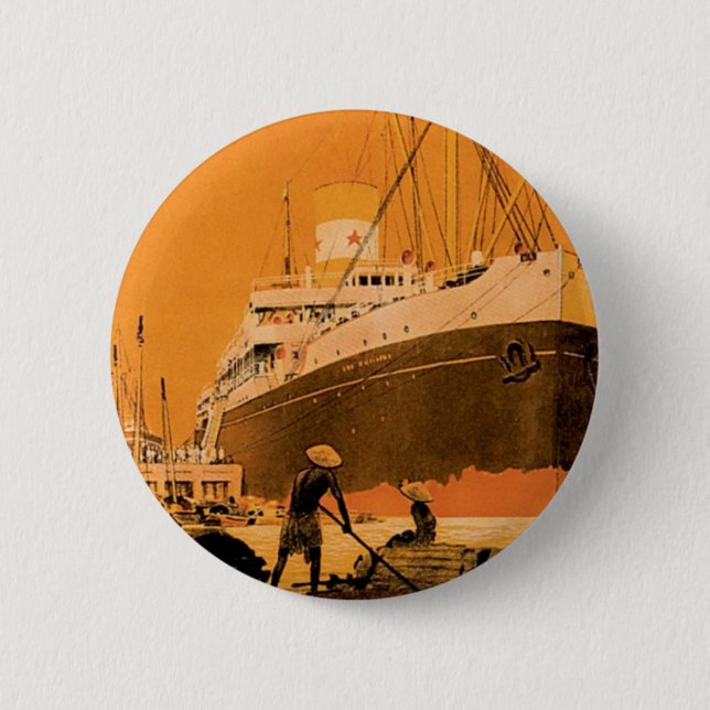 Bóton Redondo 5.08cm Indochine Chargeurs Reunis (Frente)