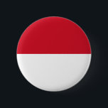 Bóton Redondo 5.08cm Indonésia ID, Jakarta, Flag<br><div class="desc">Bandeira da Indonésia ID, Jacarta, Casaco de armas, mancais blindados, mapa de sinalizador</div>
