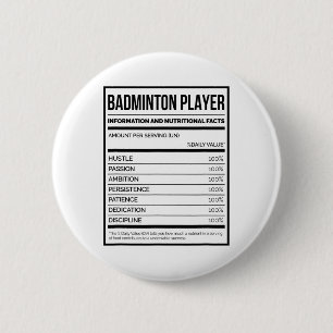 Bóton Redondo 5.08cm Informações Sobre Os Jogadores De Badminton E Fato