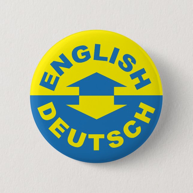 Bóton Redondo 5.08cm Inglês Deutsch - Eu Falo Alemão (Frente)