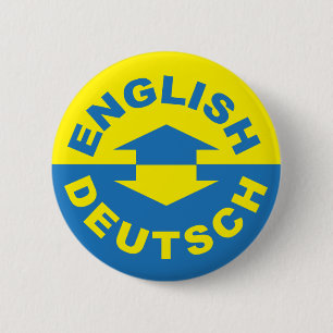 Bóton Redondo 5.08cm Inglês Deutsch - Eu Falo Alemão