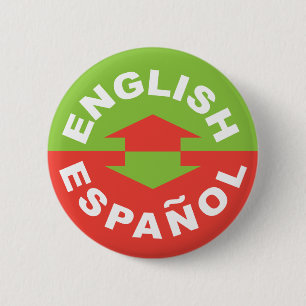 Bóton Redondo 5.08cm Inglês Español - eu falo o espanhol