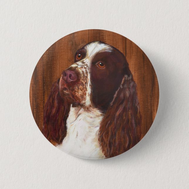 Bóton Redondo 5.08cm Inglês Springer Spaniel (Frente)