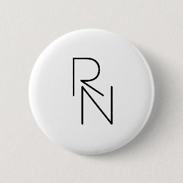 Bóton Redondo 5.08cm Iniciais Sobrepostos com Vista Moderna