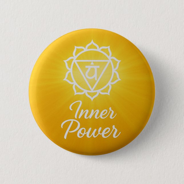 Bóton Redondo 5.08cm Inner Power Solar Plexus Chakra Energy (Frente)