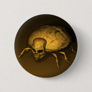 Bóton Redondo 5.08cm Inseto ouro