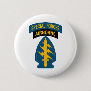 Bóton Redondo 5.08cm Insígnia das Forças Especiais Tab Airborne