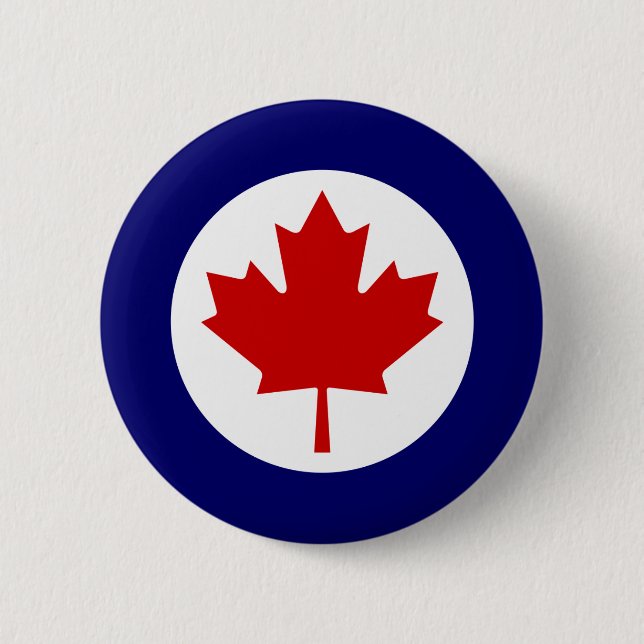 Bóton Redondo 5.08cm Insígnia Redonda Canadense (Frente)