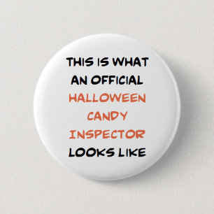 Bóton Redondo 5.08cm inspetor de doces halloween, oficial