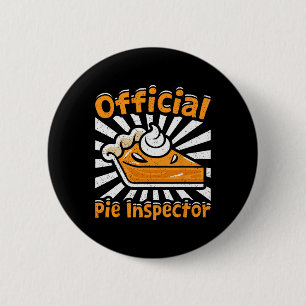 Bóton Redondo 5.08cm Inspetor Oficial de Pizza Funny Ação de Graças Pum