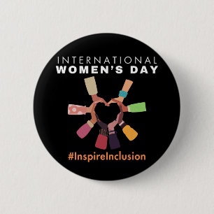 Bóton Redondo 5.08cm Inspire Inclusion International Women Day