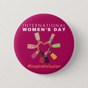 Bóton Redondo 5.08cm Inspire Inclusion International Women's Day 2024