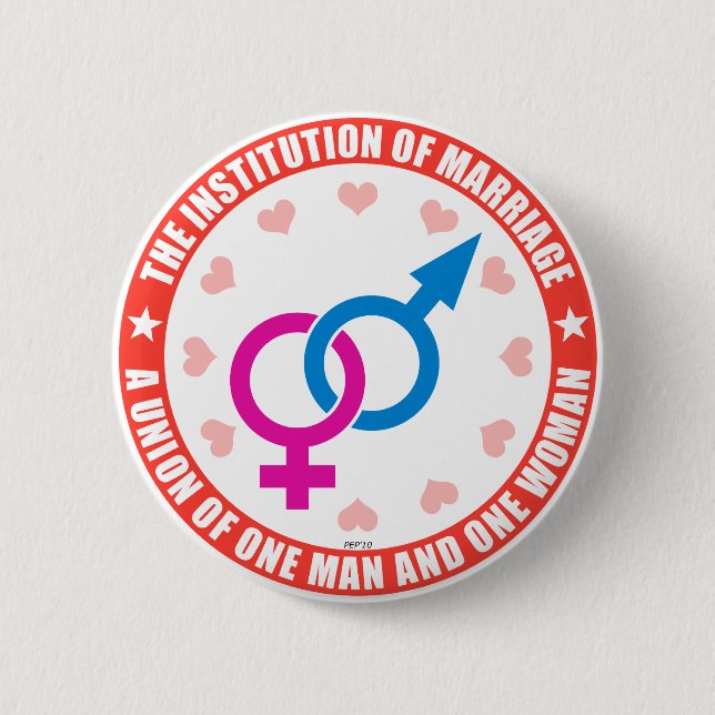 Bóton Redondo 5.08cm Instituição do Casamento (Frente)