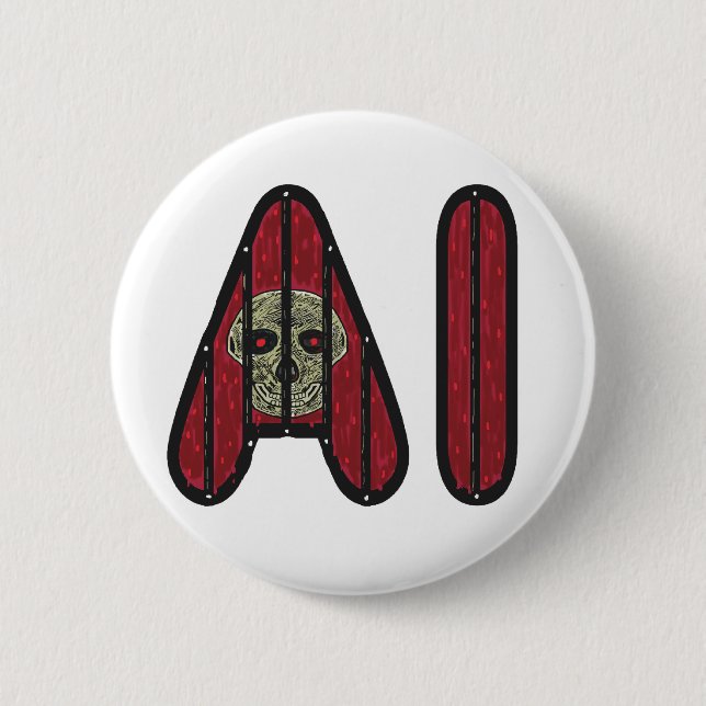 Bóton Redondo 5.08cm Inteligência Artificial AI (Frente)