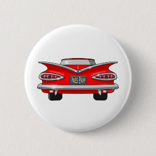 Bóton Redondo 5.08cm Inveja 1959 da passagem do Impala de Chevrolet