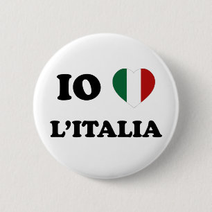 Bóton Redondo 5.08cm Io Amo Italia