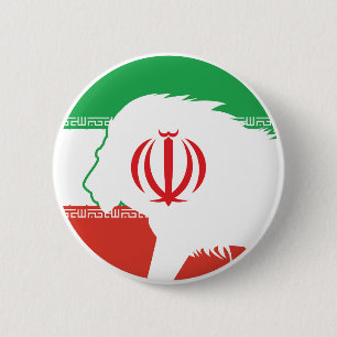 Bóton Redondo 5.08cm Irã Lion Bandeira Nacional Iraniana